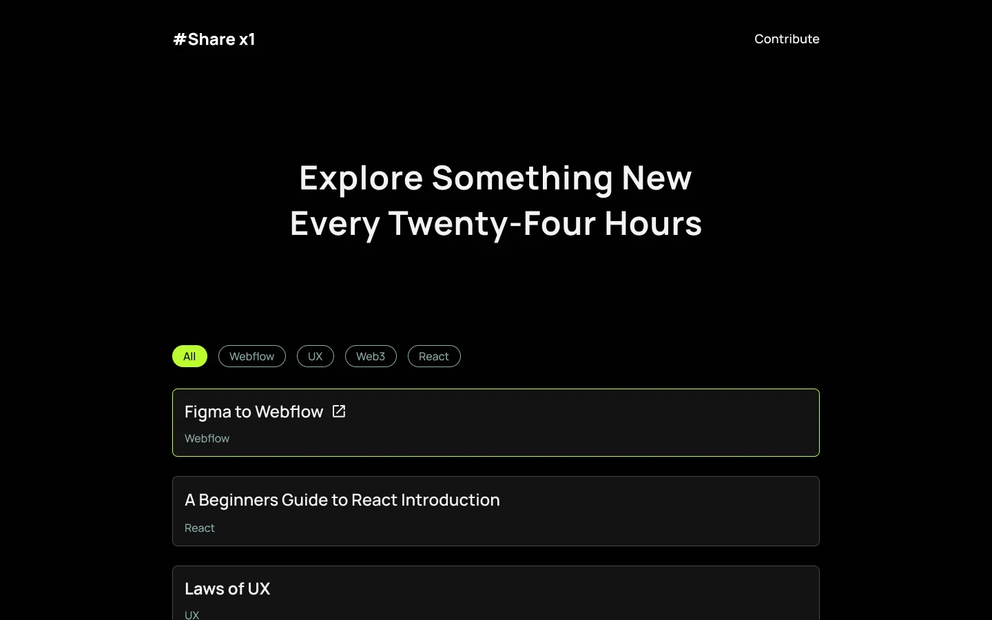 Share website screenshot
