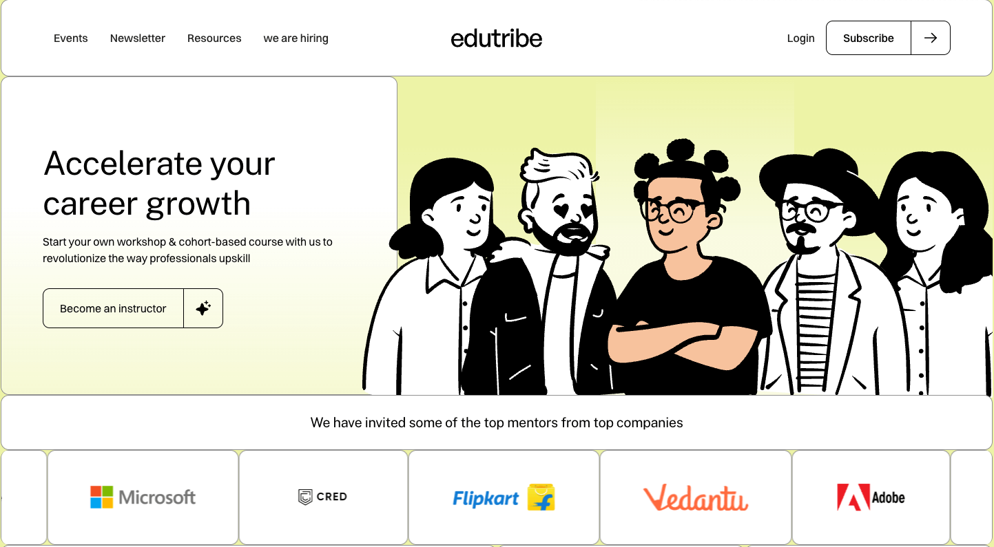 Edutribe website screenshot